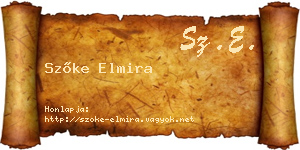 Szőke Elmira névjegykártya